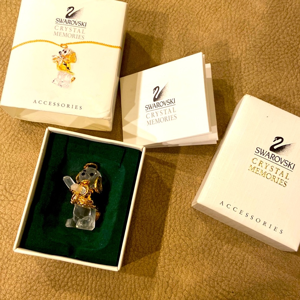 Vintage SWAROVSKI Crystal Memories puppy Pendant - Picture 1 of 5